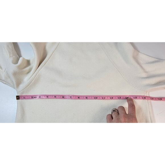 Moth Anthropologie sz S sheath bell sleeve stretch knit neutral old money dress - Picture 8 of 8